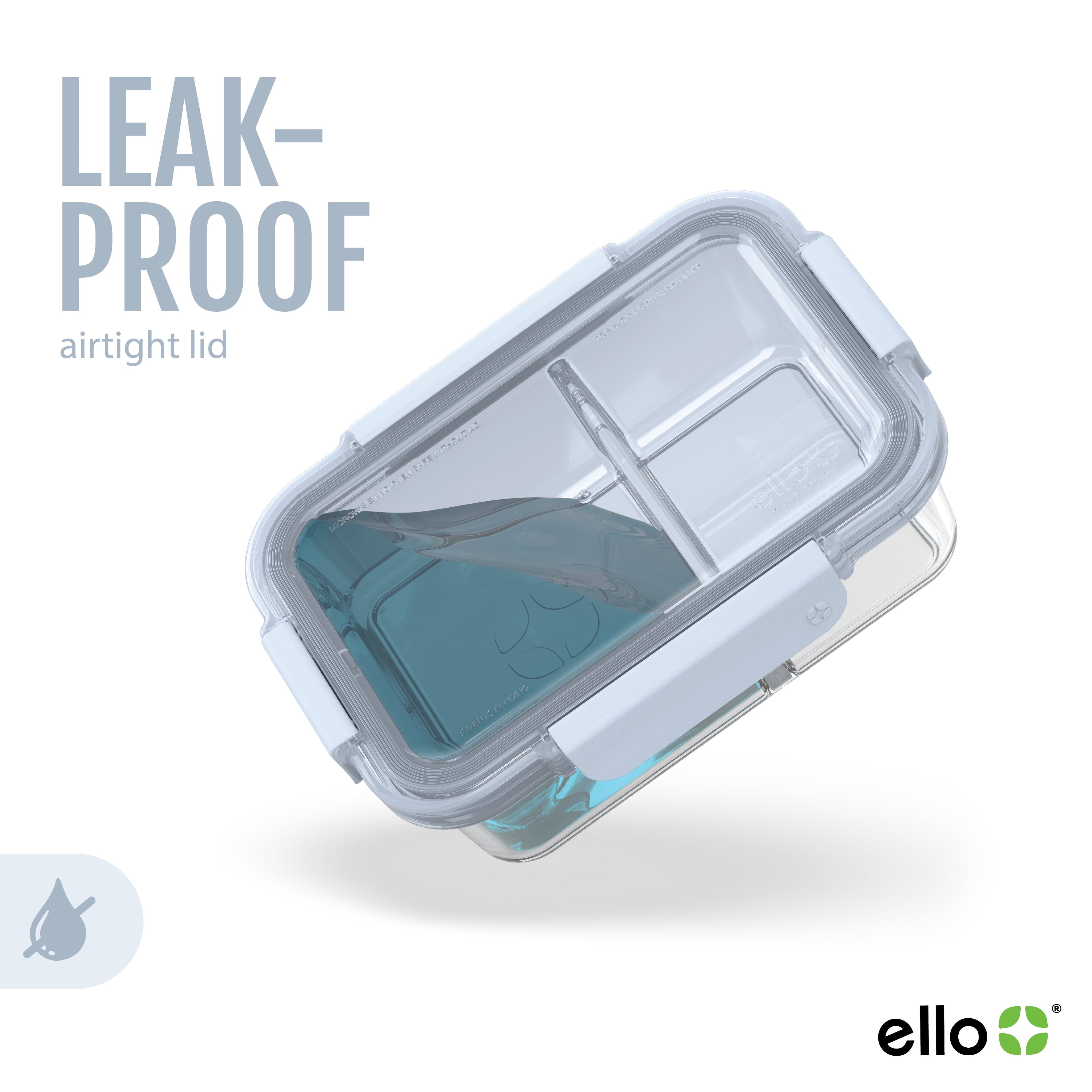 Ello Color Lock 8pc 3.4 Cup Divided  Glass Meal Prep Set - Image 4