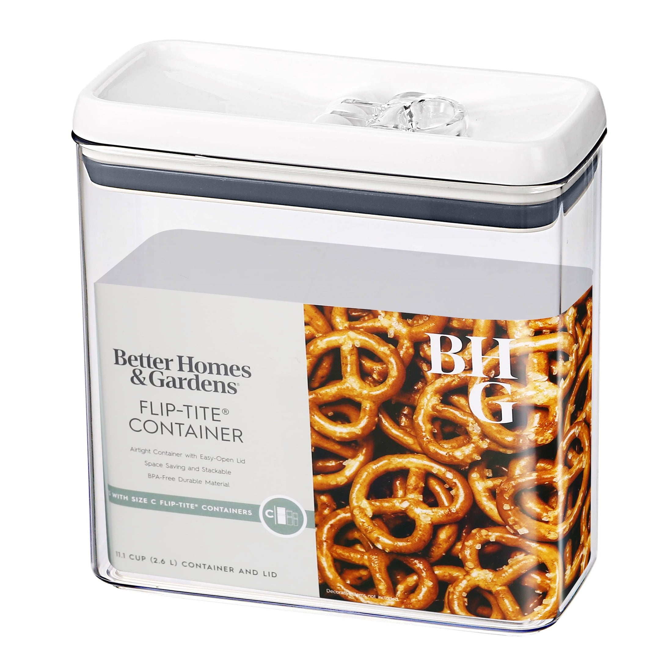 (2 pack) Flip-Tite Rectangular 11.1 Cup Food Storage Container - Image 5
