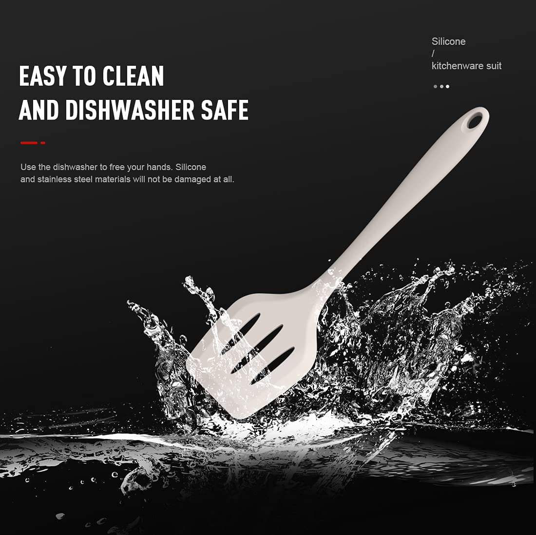 Silicone Cooking Utensils Set - Heat Resistant Kitchen Utensils,Spatula Sets,Turner Tongs,Spoon,Kitchen Utensil Gadge... - Image 3