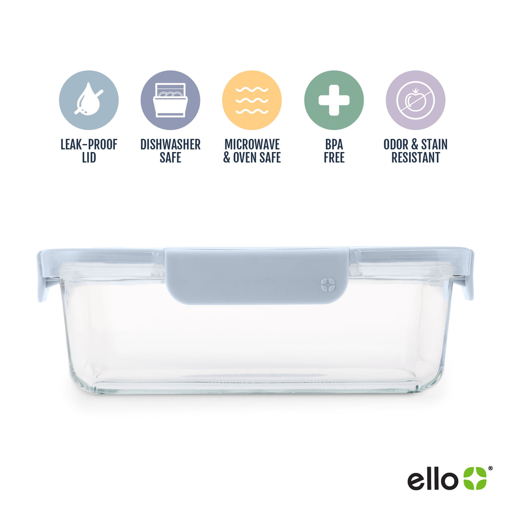 Color Lock 5-Cup Glass Rectangle Food Storage Container - Image 4