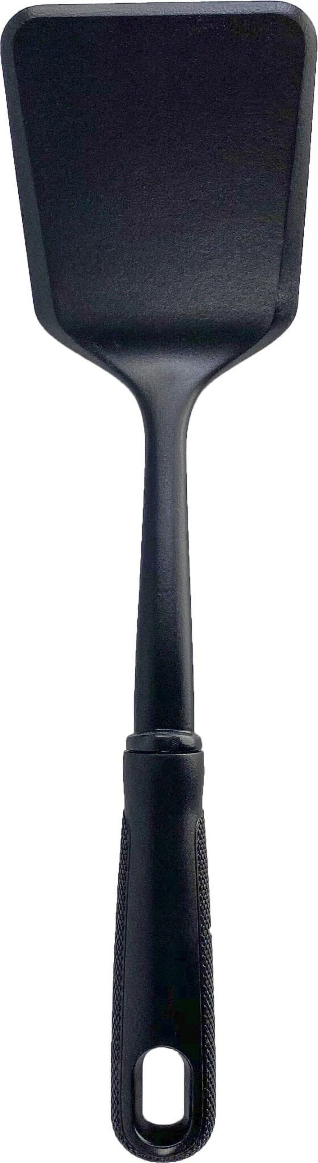 (8 pack) Mainstays Solid Kitchen Turner, Nylon, Black, Diamond Pattern Handle - Image 2