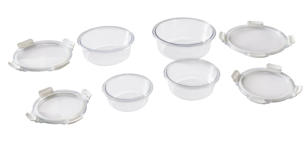 Round Tritan Food Storage Container with Tritan Lid. Set of 4, 8 Pieces - Image 5