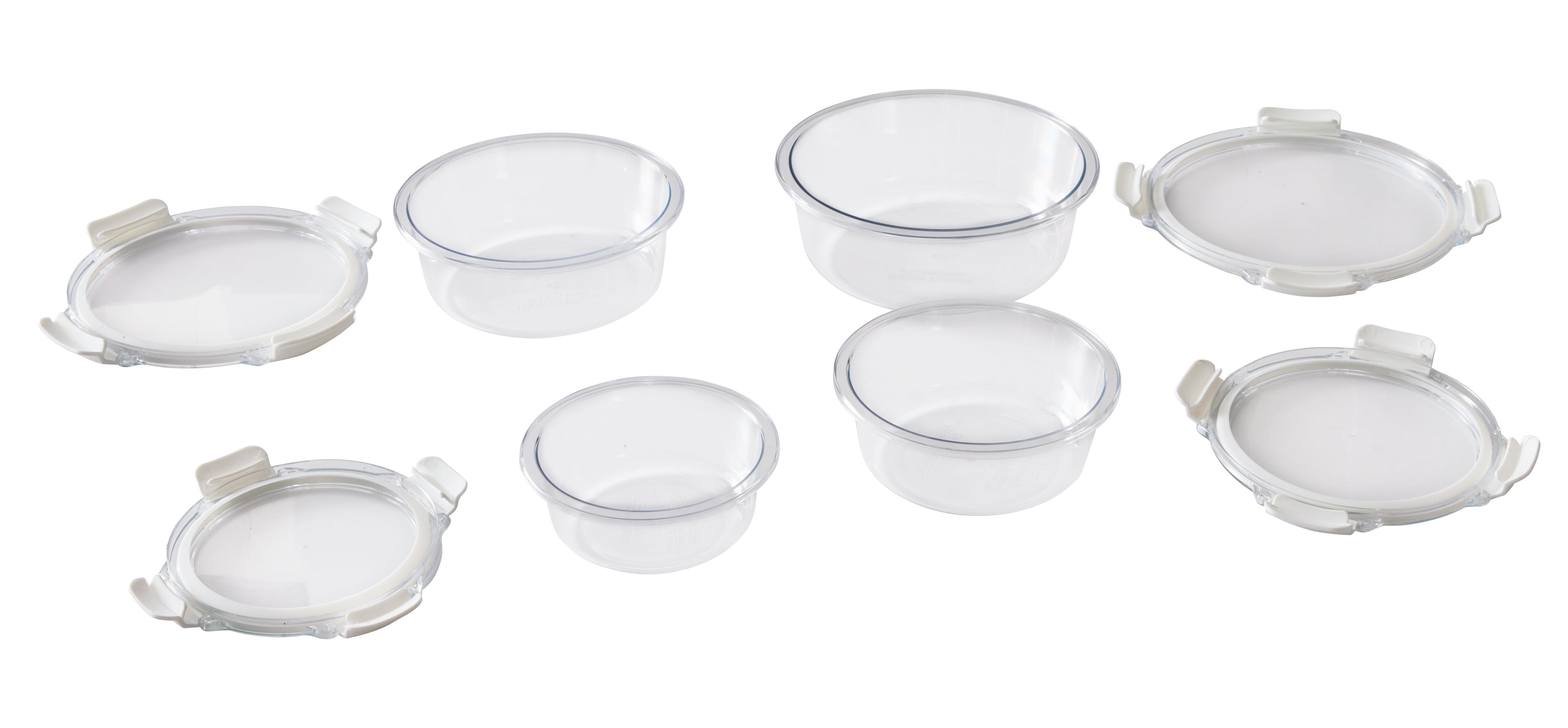 Round Tritan Food Storage Container with Tritan Lid. Set of 4, 8 Pieces - Image 5