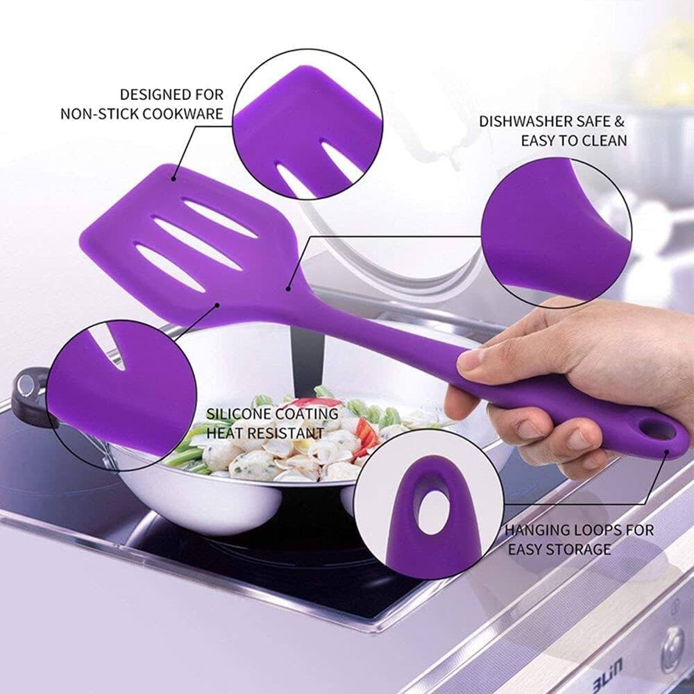 10 pcs Silicone Cooking Utensils Set - Heat Resistant Kitchen Utensils,Spoon,Kitchen Utensil Gadgets Tools Set for No... - Image 6