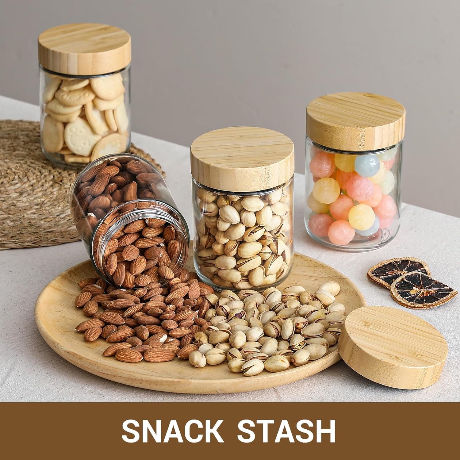 4-Pack 16oz Glass Jars with Airtight Lids, Overnight Oats Containers, Food Storage Containers for Snacks Yogurt Spice... - Image 2