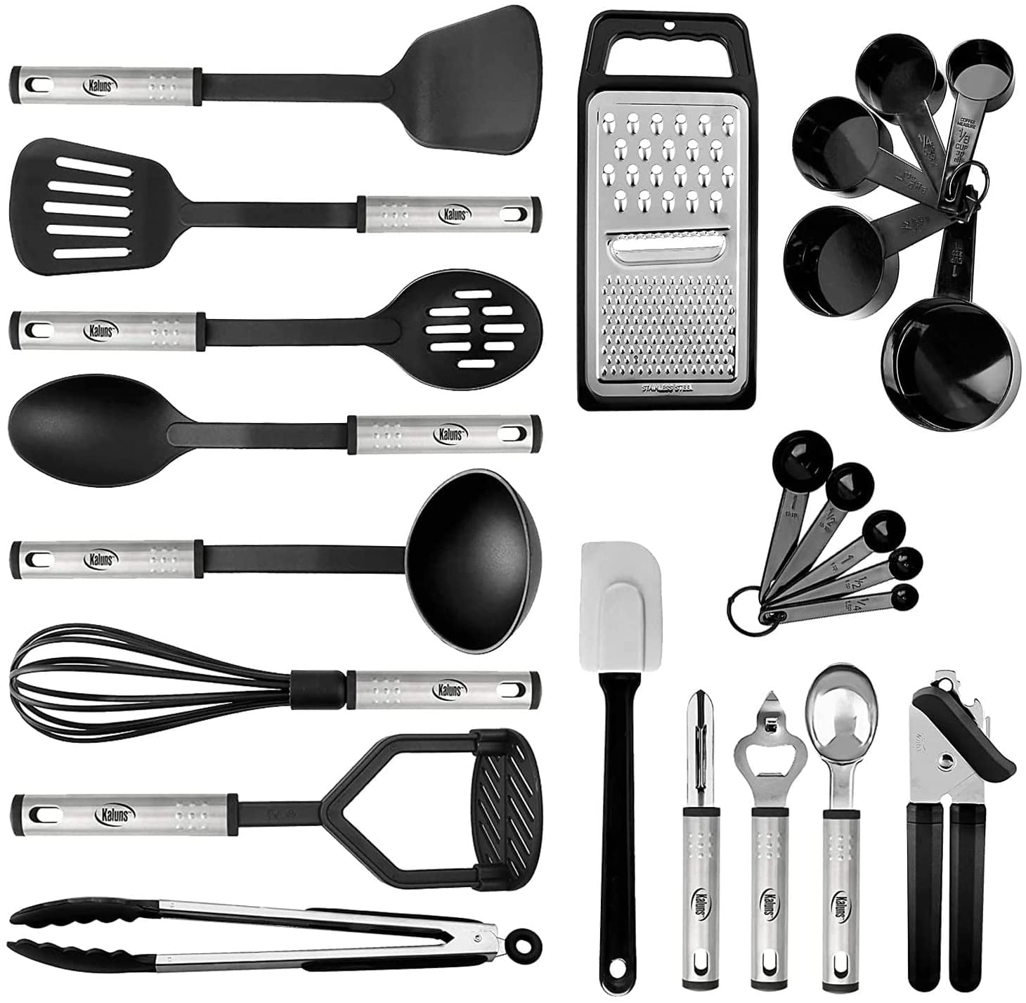 Kaluns 35 Pcs Cooking Utensils Set, Nonstick Heat Resistant Nylon & Stainless Steel Cooking Sets – Complete Kitchen Essentials & Kitchenware - Image 2