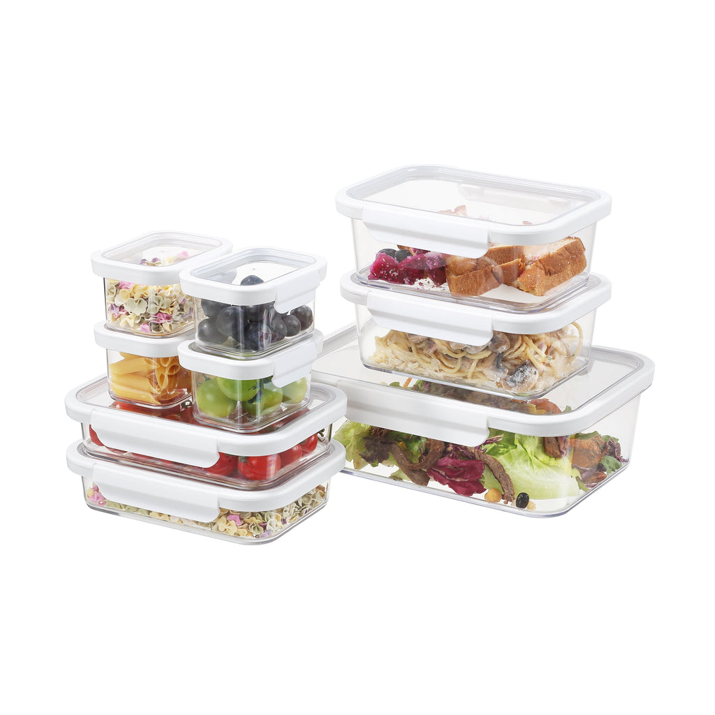 Rectangle Tritan Food Storage Container with Tritan Lid. Set of 9, 18 Pieces, Ideal Use for Meal Prep and Batch Cooking - Image 3