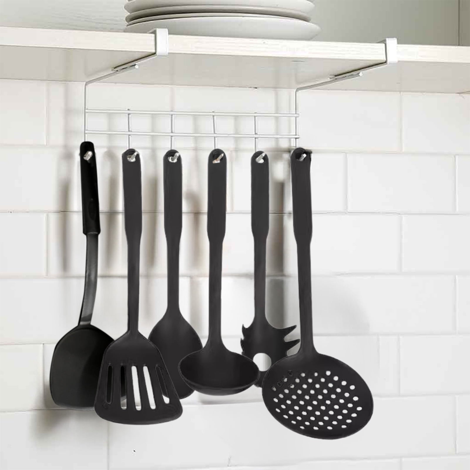 Kitchen Utensils Set,Nylon Cooking Utensils Set of 6,Non Toxic & Non Scratch Cooking Tools for Non Stick Cookware inc... - Image 4