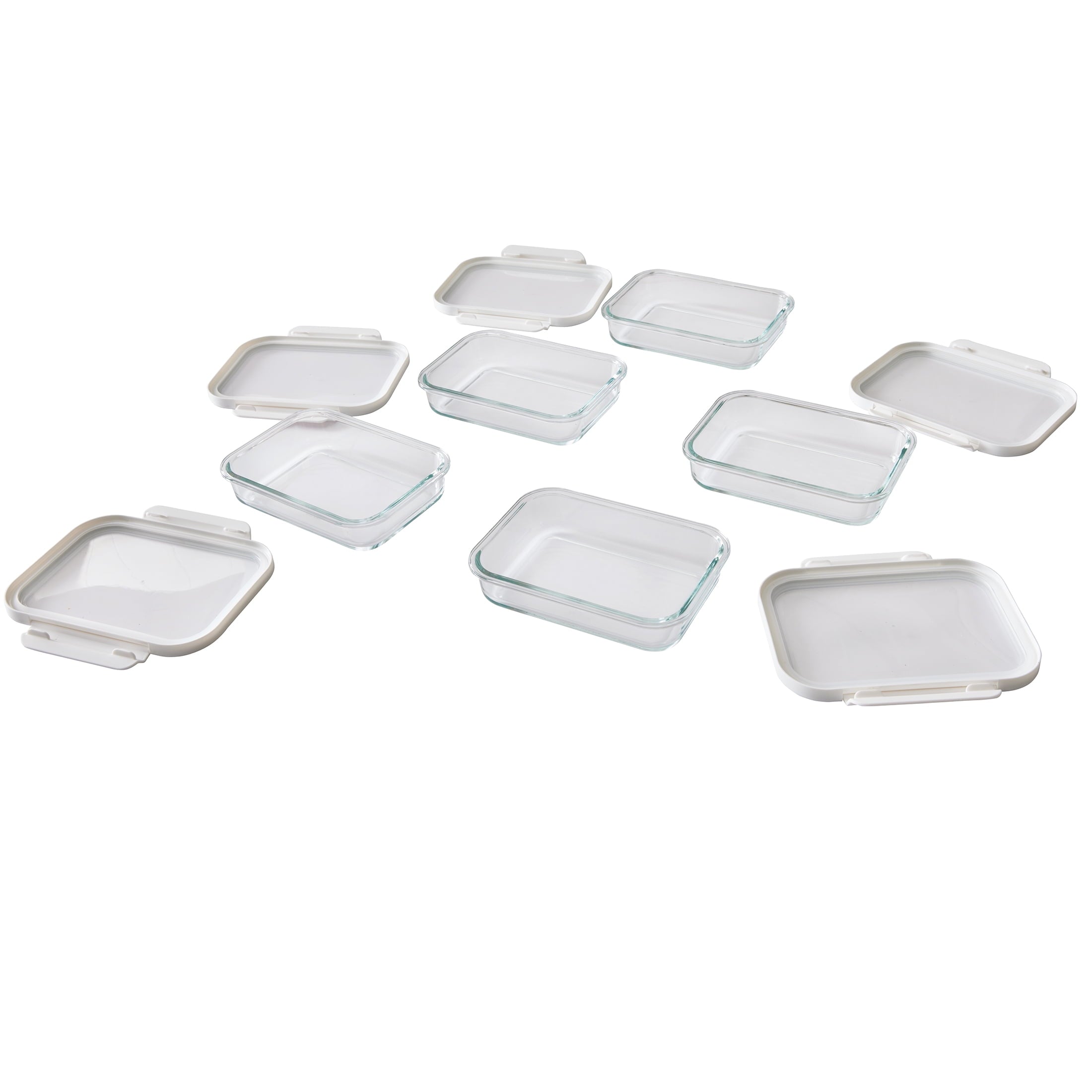 2.3Cup Rectangle Glass Food Storage Container with Tritan Lid. Set of 5, 10 Pieces, Designed to Help with Pantry Stor... - Image 5