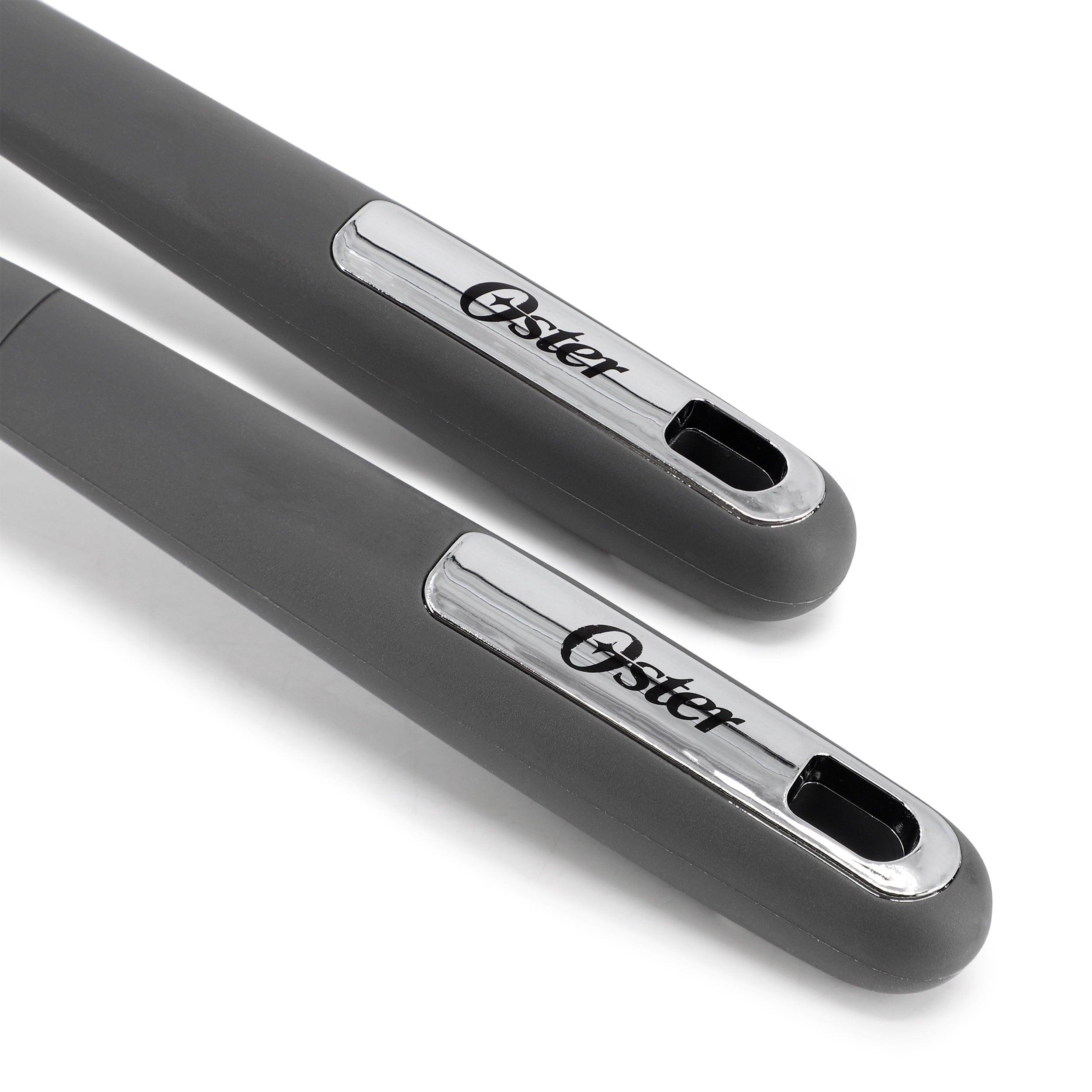 Oster Ridgecrest 2 Piece Silicone Kitchen Tool Skimmer and Ladle Set in Gray - Image 4