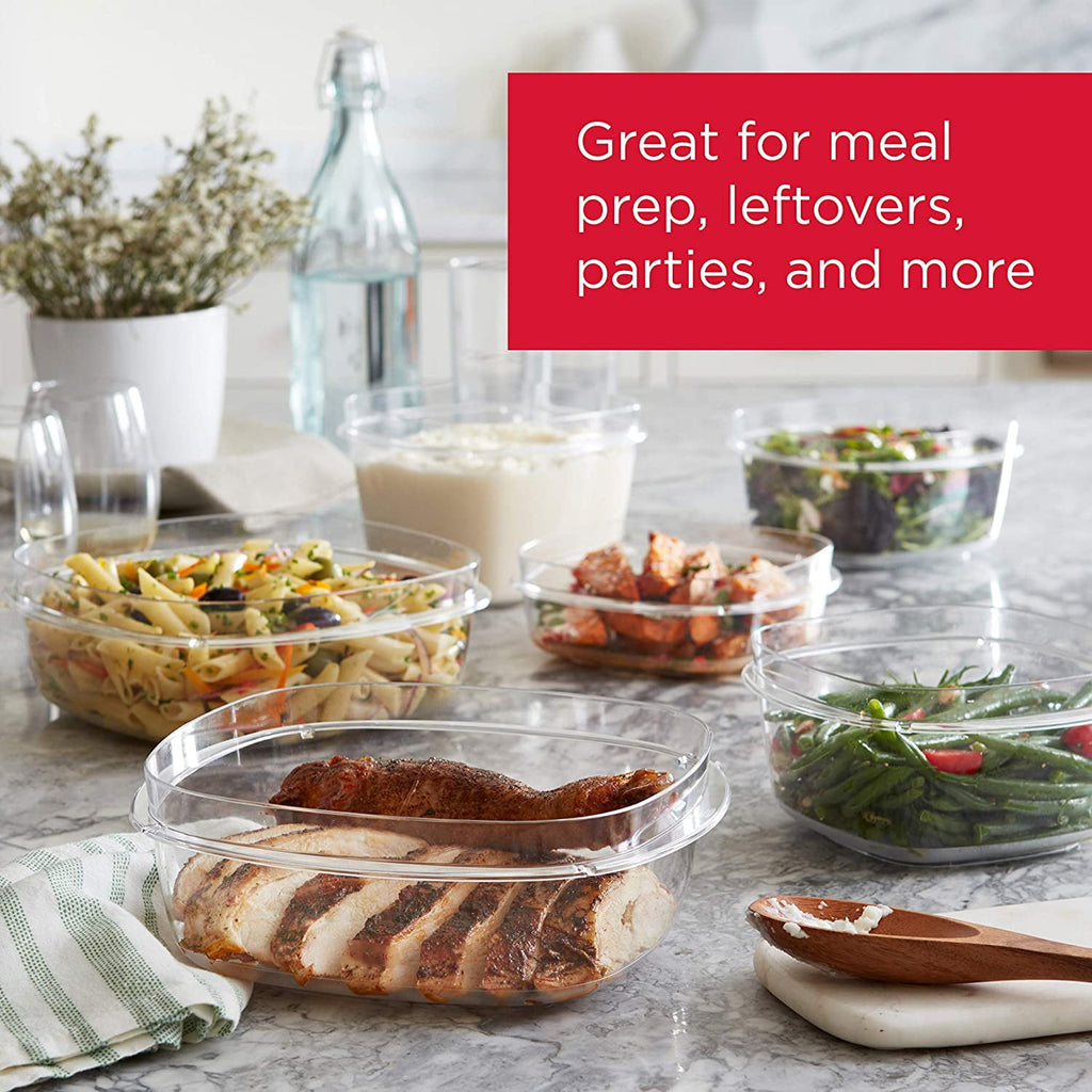 Rubbermaid Premier Tritan Variety Set of 5 Food Storage Containers, Clear Meal Prep - Image 4