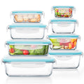 16 Pcs Glass Food Storage Containers , Meal Prep , Airtight Bento Boxes with Leak Proof Locking Lids, Microwave/Oven/...