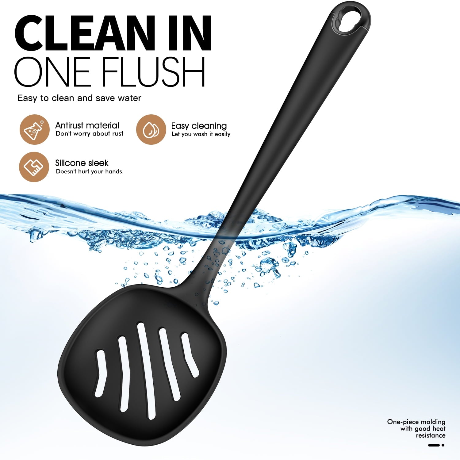 Silicone Kitchen Utensils Set, 600°F Heat Resistant Silicone Cooking Utensils, Spatula, Spoon, Whisk, Tongs, Kitchen Gadgets Tools Sets for - Image 2