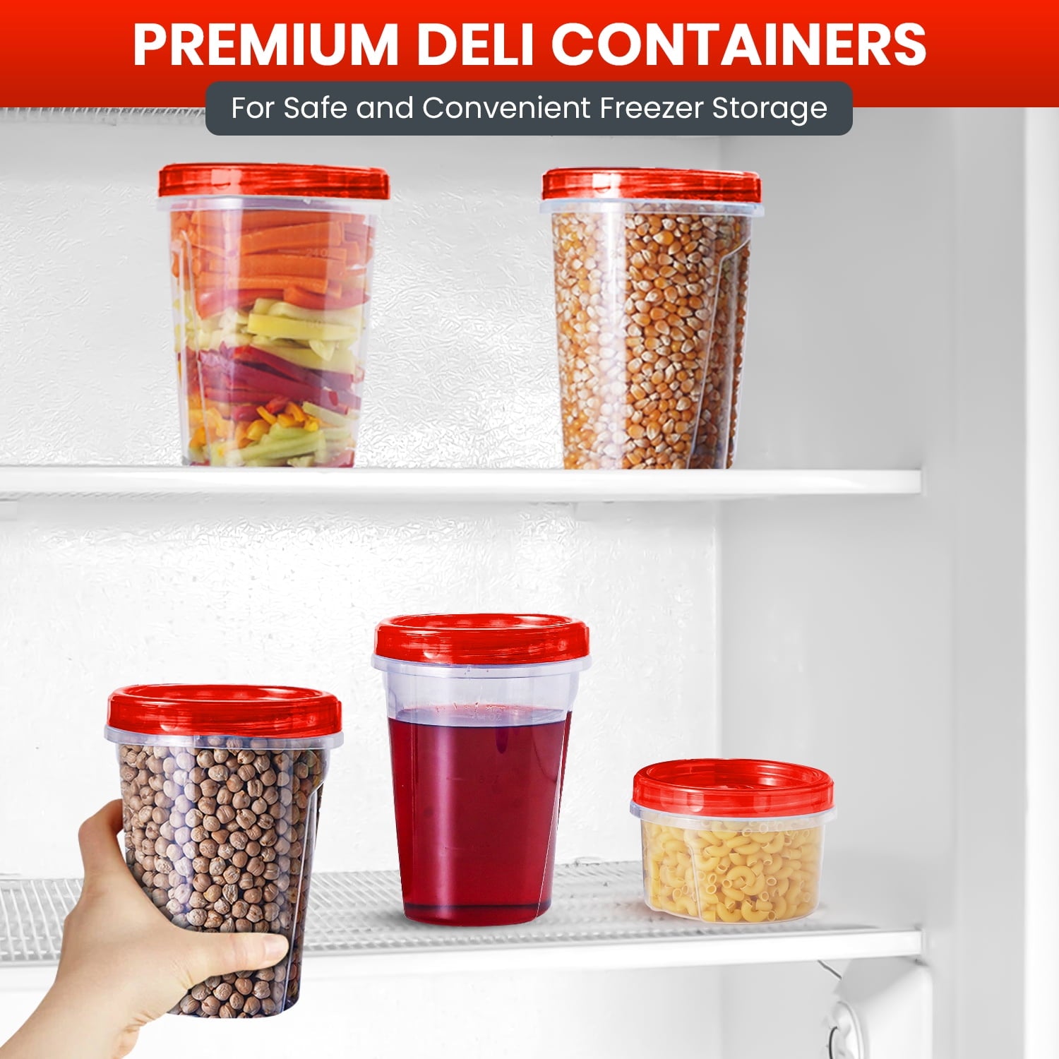 16 PCS Freezer Soup Containers with Lids-16 Plastic 16/32 OZ Deli Containers with Twist Top Lids-Food Storage Contain... - Image 6