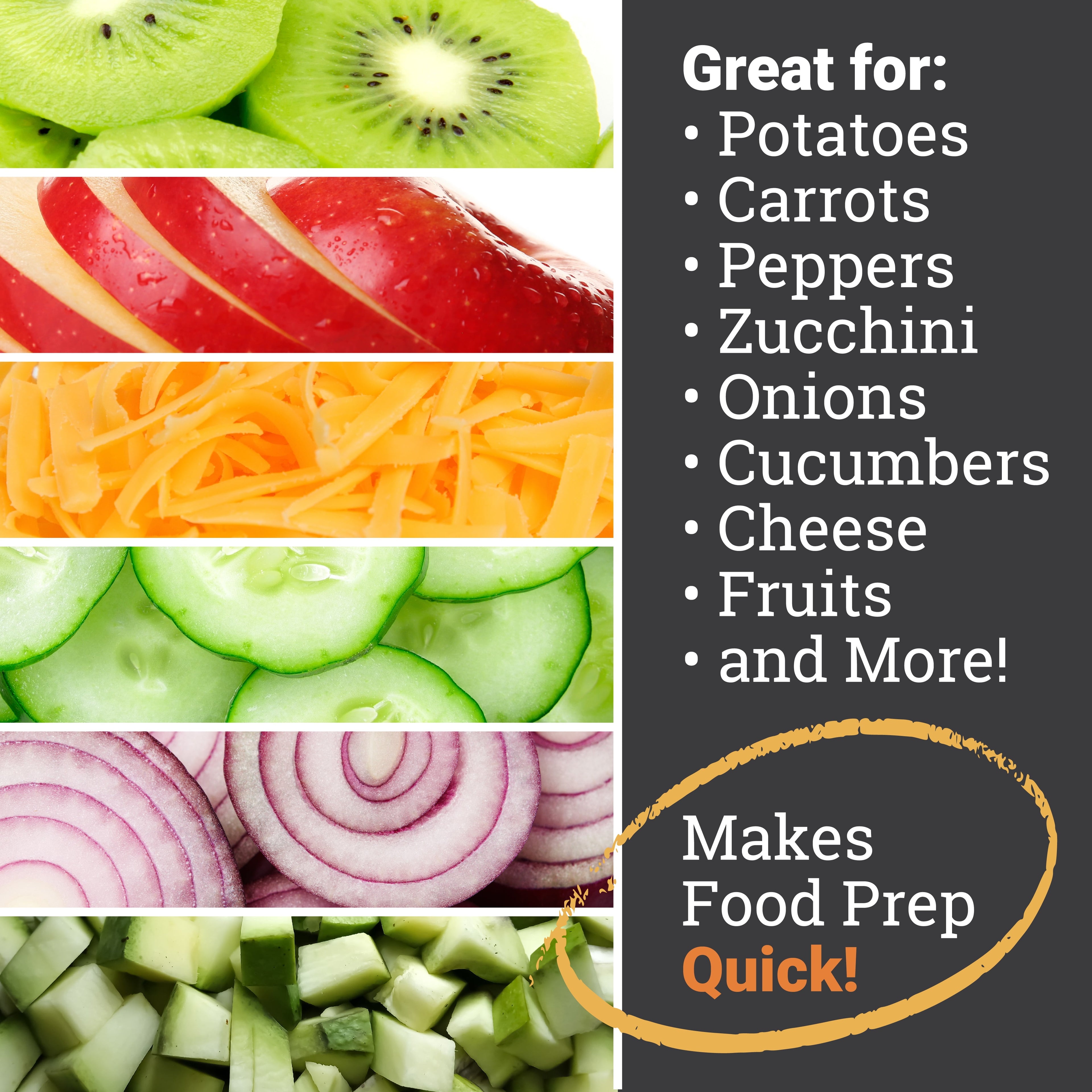 Slicer Vegetable Chopper Cheese Grater Kitchen Food Dicer Veggie Potato Cutter 4 Blades Black - Image 4