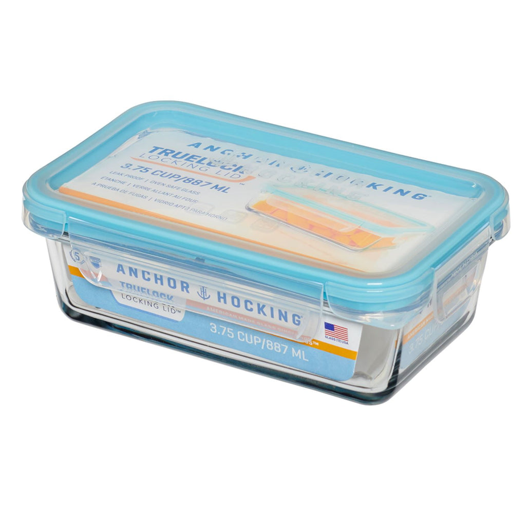 Locking Lid Glass Food Storage Containers, 3.75 Cup Rectangular - Image 6
