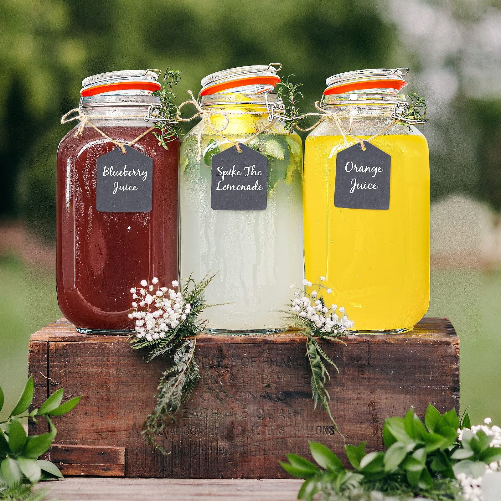2 Pack 1 Gallon Glass Storage Jars with Airtight Lids,Square Glass Storage Jars for Fermenting, Clear Glass Canister ... - Image 4