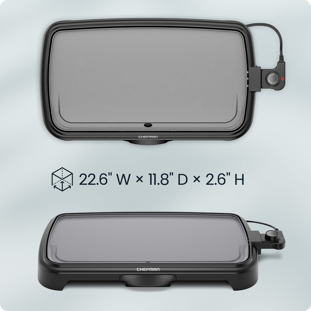 10" x 20" Nonstick Extra-Large Griddle, Grey - Image 6