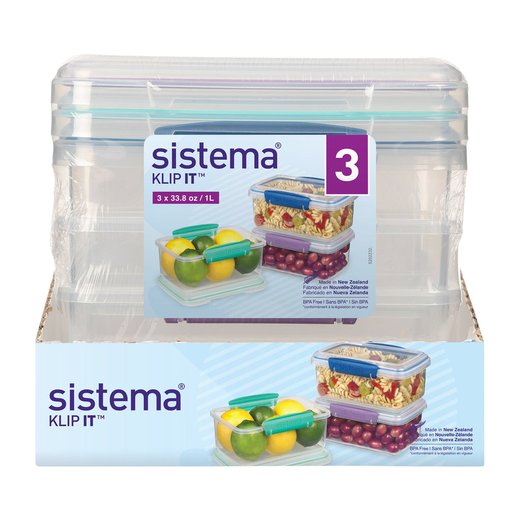 Sistema KLIP IT 4.1 Cup Plastic Food Storage Containers, Set of 3 - Image 3