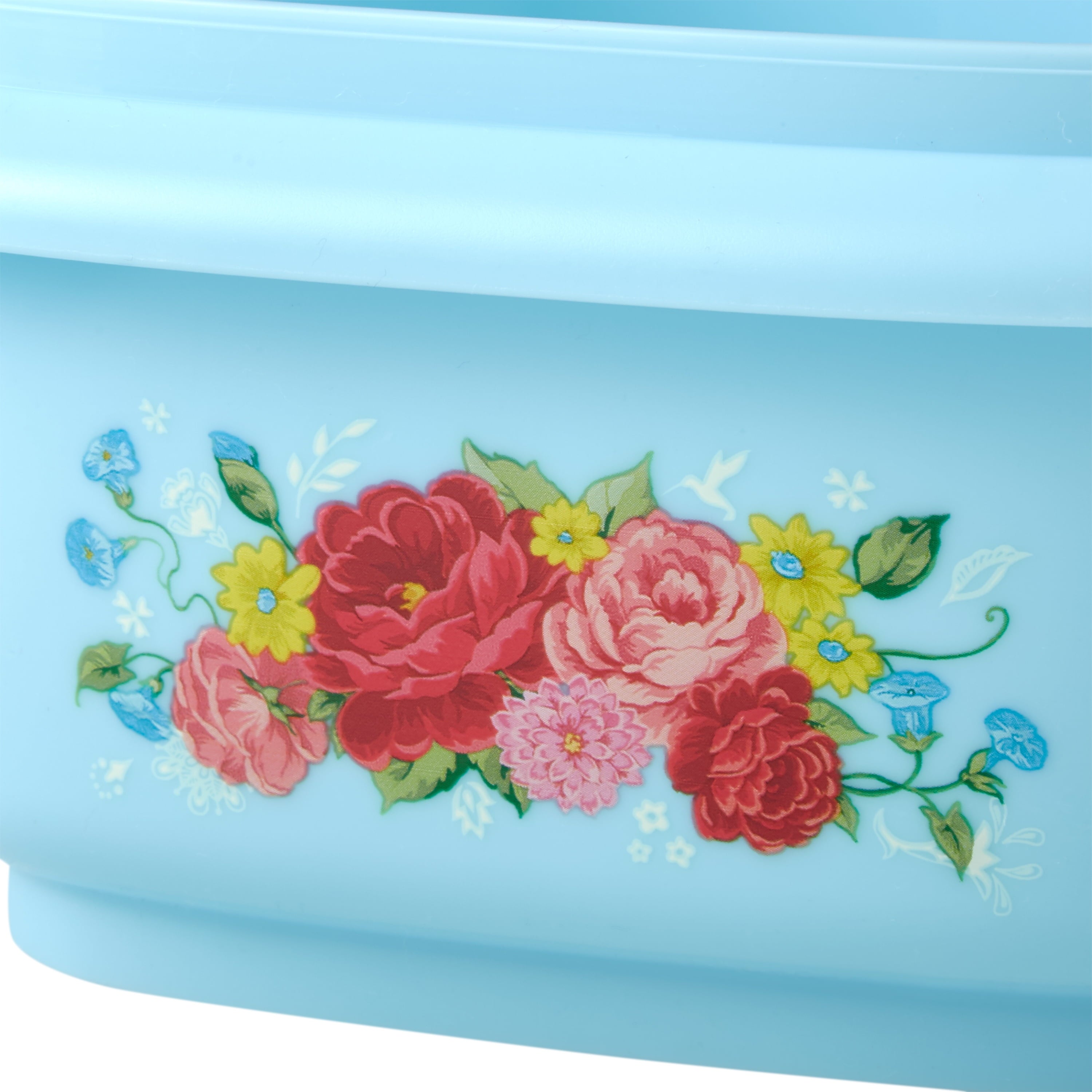 20 Piece Plastic Food Storage Container Variety Set, Sweet Rose - Image 4
