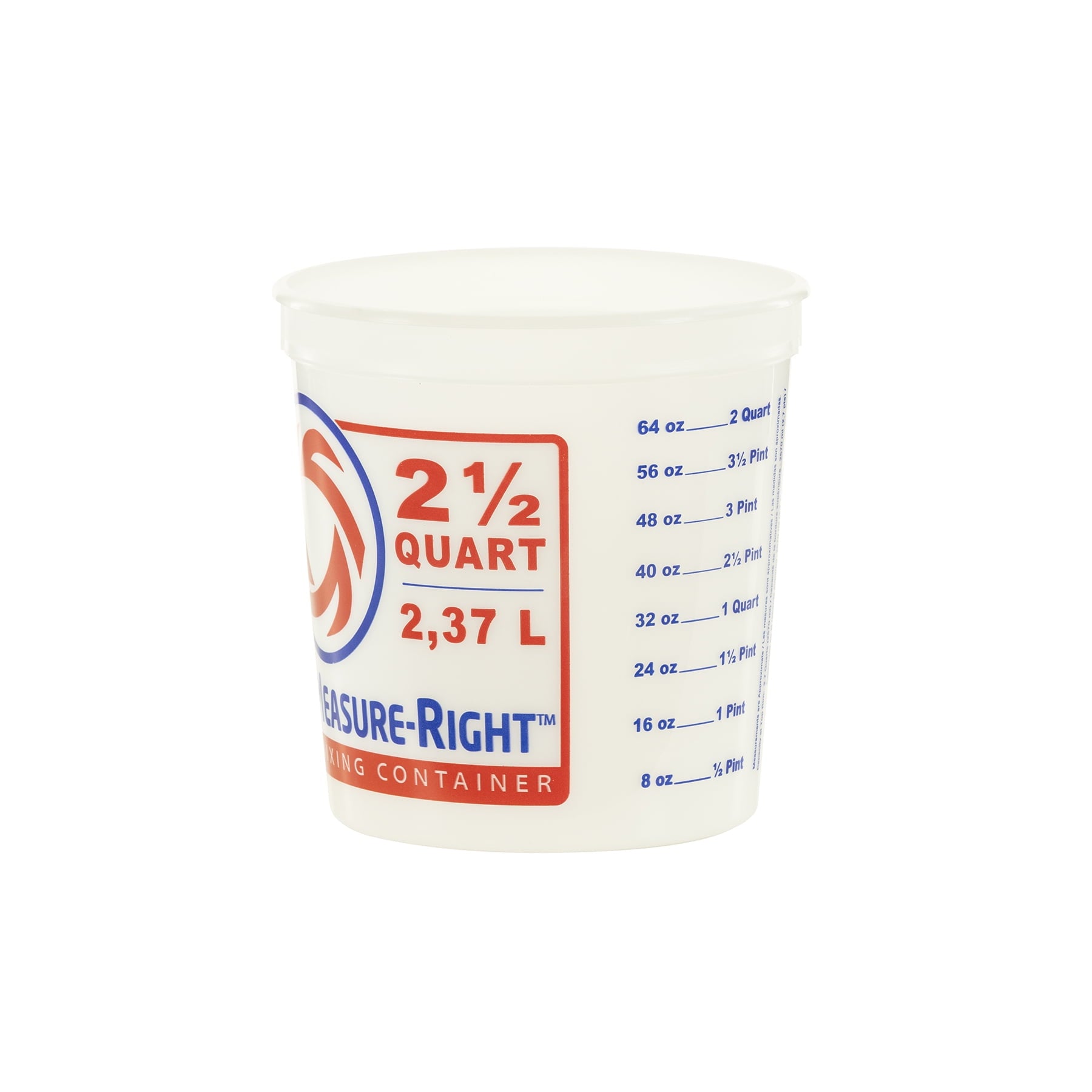2.5 Quart Round Measure Right Plastic Mixing Container, Clear, 1 Each - Image 2