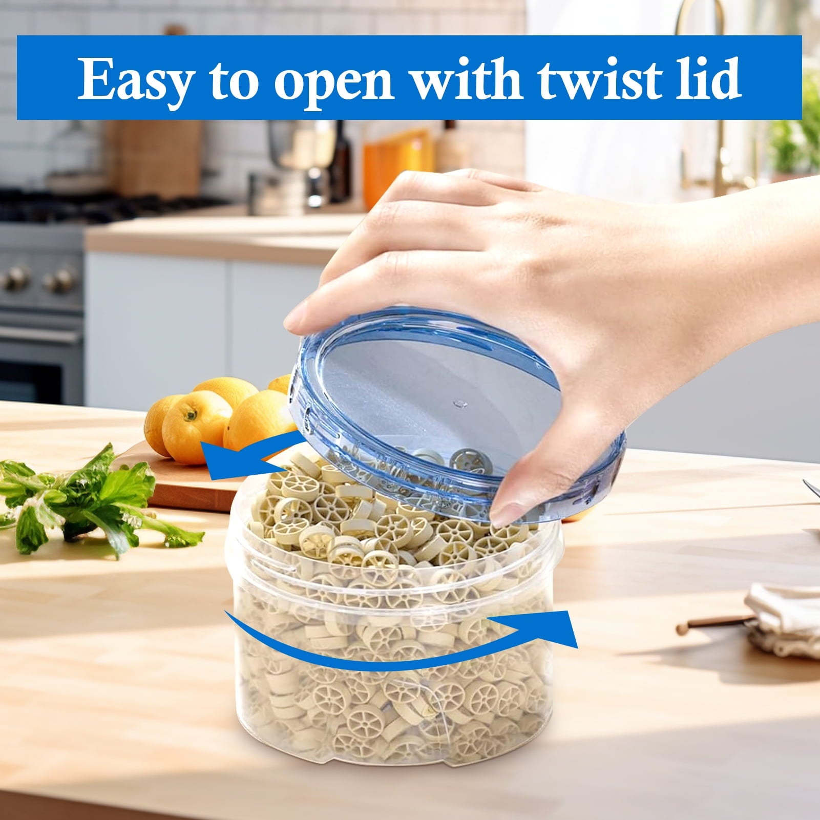 [12 oz] Reusable Freezer Storage Container Sets with Airtight Twist Top Lid, Round BPA-Free Plastic Containers for Ki... - Image 5