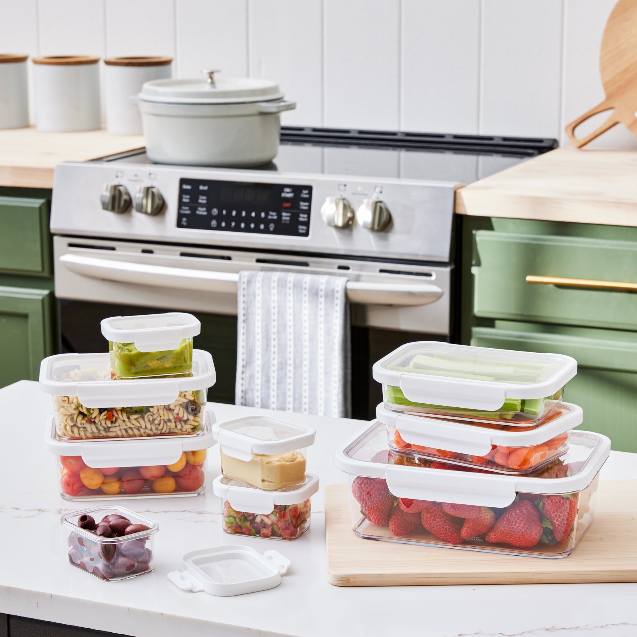 Rectangle Tritan Food Storage Container with Tritan Lid. Set of 9, 18 Pieces, Ideal Use for Meal Prep and Batch Cooking - Image 4