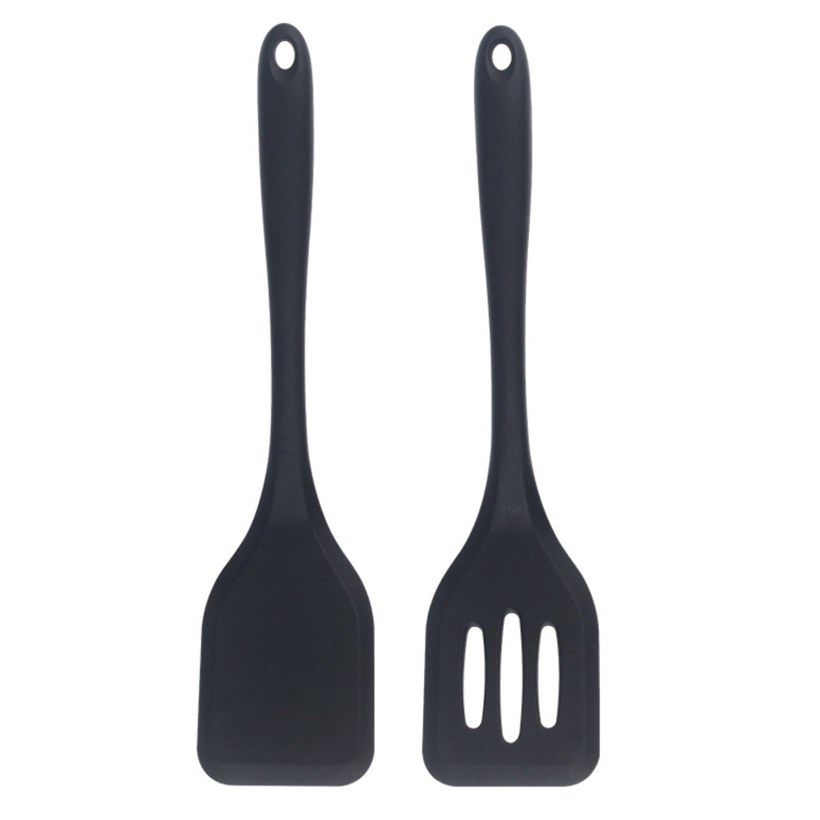 Silicone Spatulas Kit, 2pcs Solid & Slotted Cooking Turner for Non-stick Cookware, Kitchen Utensils for Flipping/Fryi...