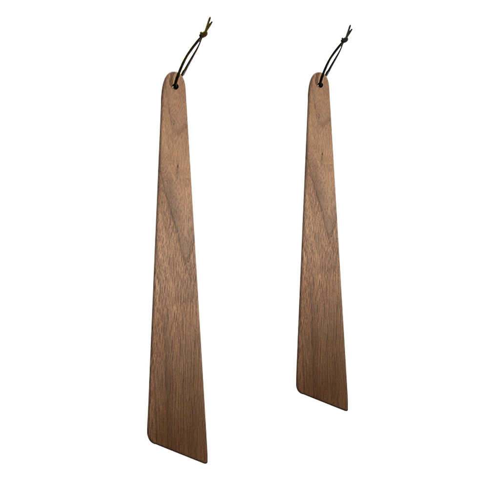2 12" & 10" Teak Wood Spatula Set, Flat Wooden Spatula Turner, Small Wood Egg Flipper Utensils Cookware for Cooking S...