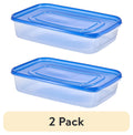 (2 pack) Semi Durable Rectanglar 1 Gallon Plastic Food Storage Container, Designed to Help with Pantry Storage, Every...
