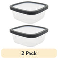 (2 pack) Mainstays Durable Food Storage Container Gray Plastic 4.96 Cup (2 Count)