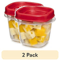 (2 pack) Easy Find Lid, 0.5 Cup, Set of 4, Plastic Food Storage Containers