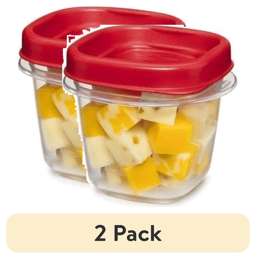 (2 pack) Easy Find Lid, 0.5 Cup, Set of 4, Plastic Food Storage Containers
