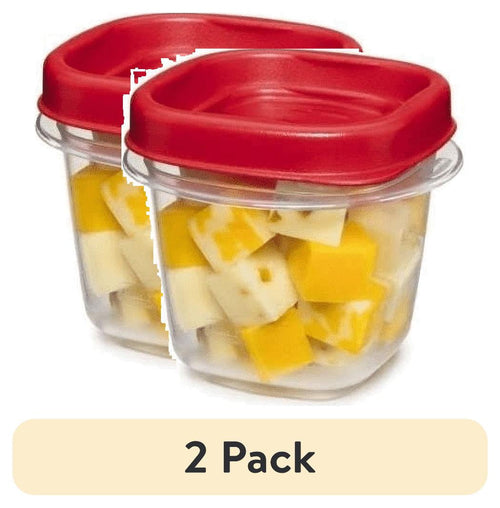 (2 pack) Easy Find Lid, 0.5 Cup, Set of 4, Plastic Food Storage Containers