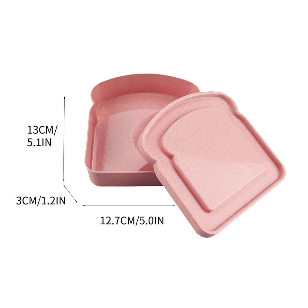 Box Food Storage Toast Shape Holder Plastic for Lunch, Keeper for Adults Prep Microwave - Image 3