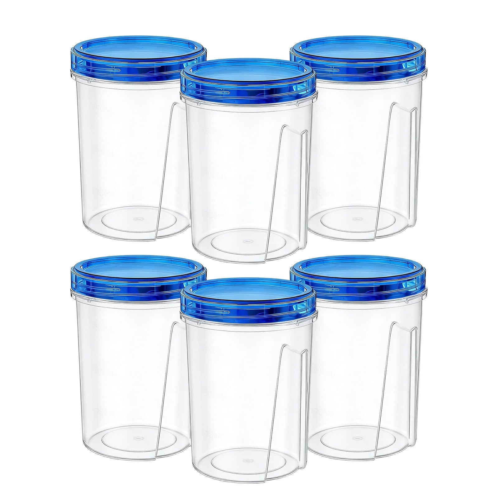 50oz,Food Containers Set,with Twist Top Lids,Plastic Airtight Meal Prep Containers with Twist Top Lids,Stackable Soup... - Image 2