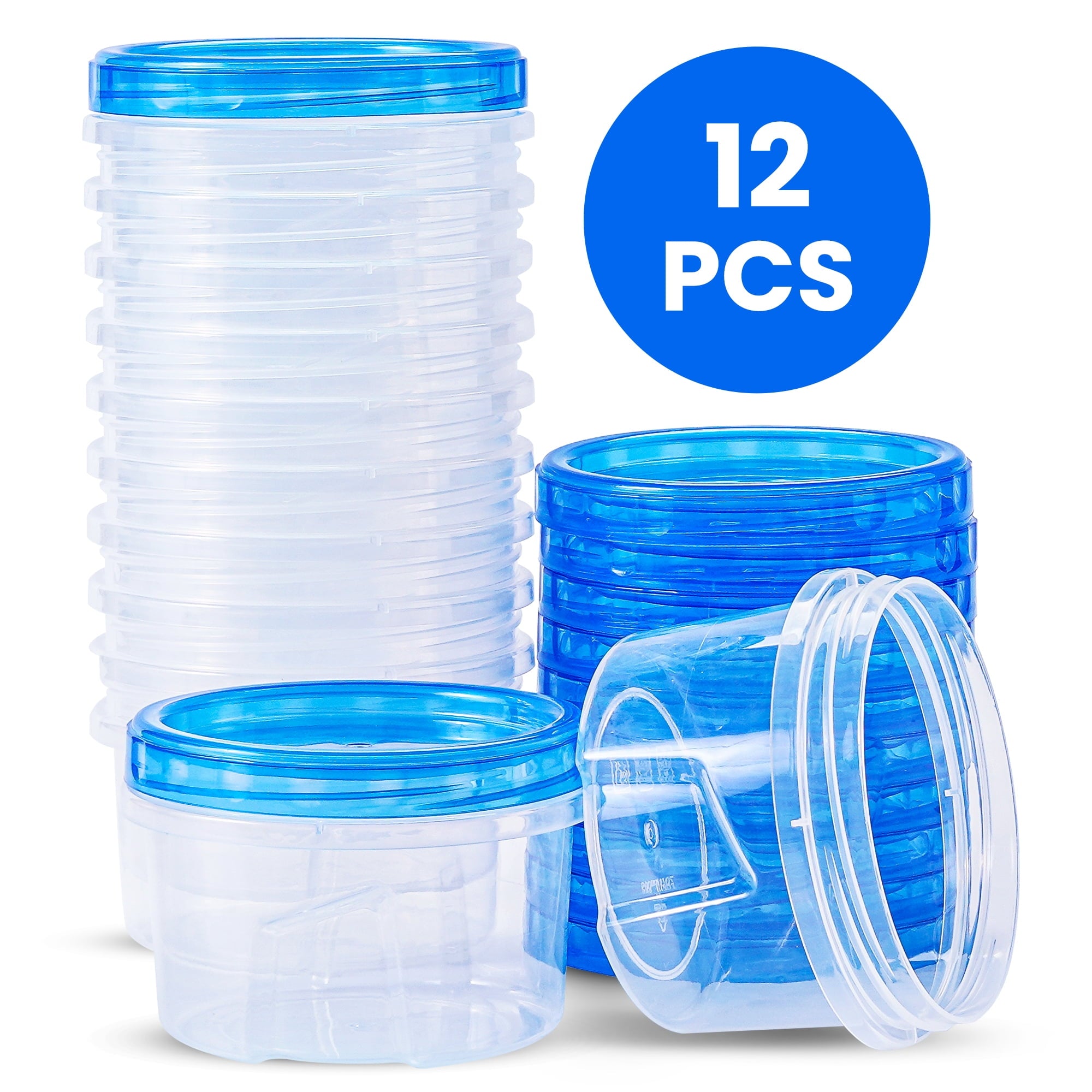 RFAQK 24 PCS Freezer Soup Containers with Lids-12 Plastic 16 oz Deli Containers with 12 Screw Lids-Freezer Safe Storage Containers with Twis - Image 6