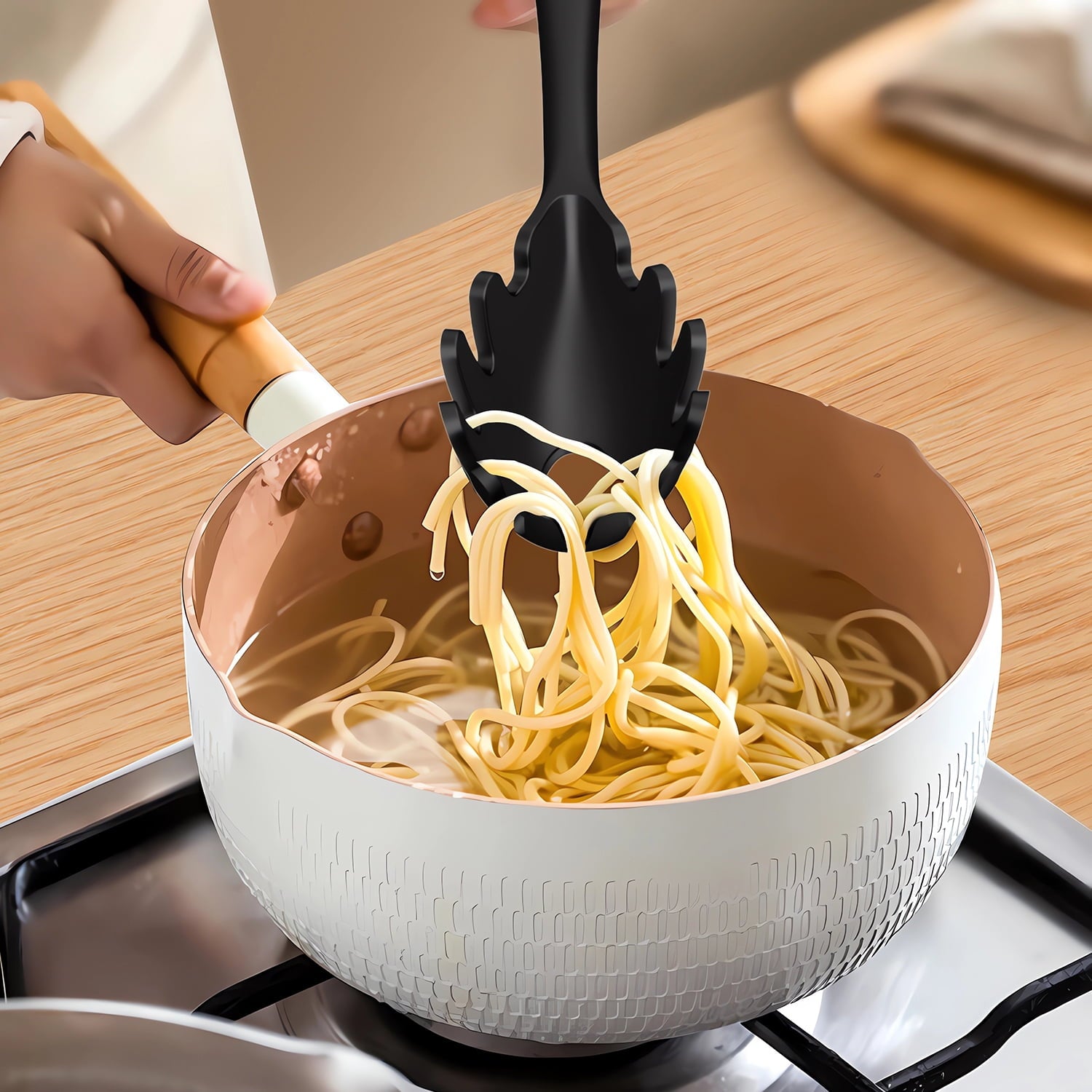 Black Silicone Cooking Utensils Set - Heat Resistant Kitchen Utensils,Turner Tongs,Spatula,Spoon,Brush,Whisk,Kitchen ... - Image 4