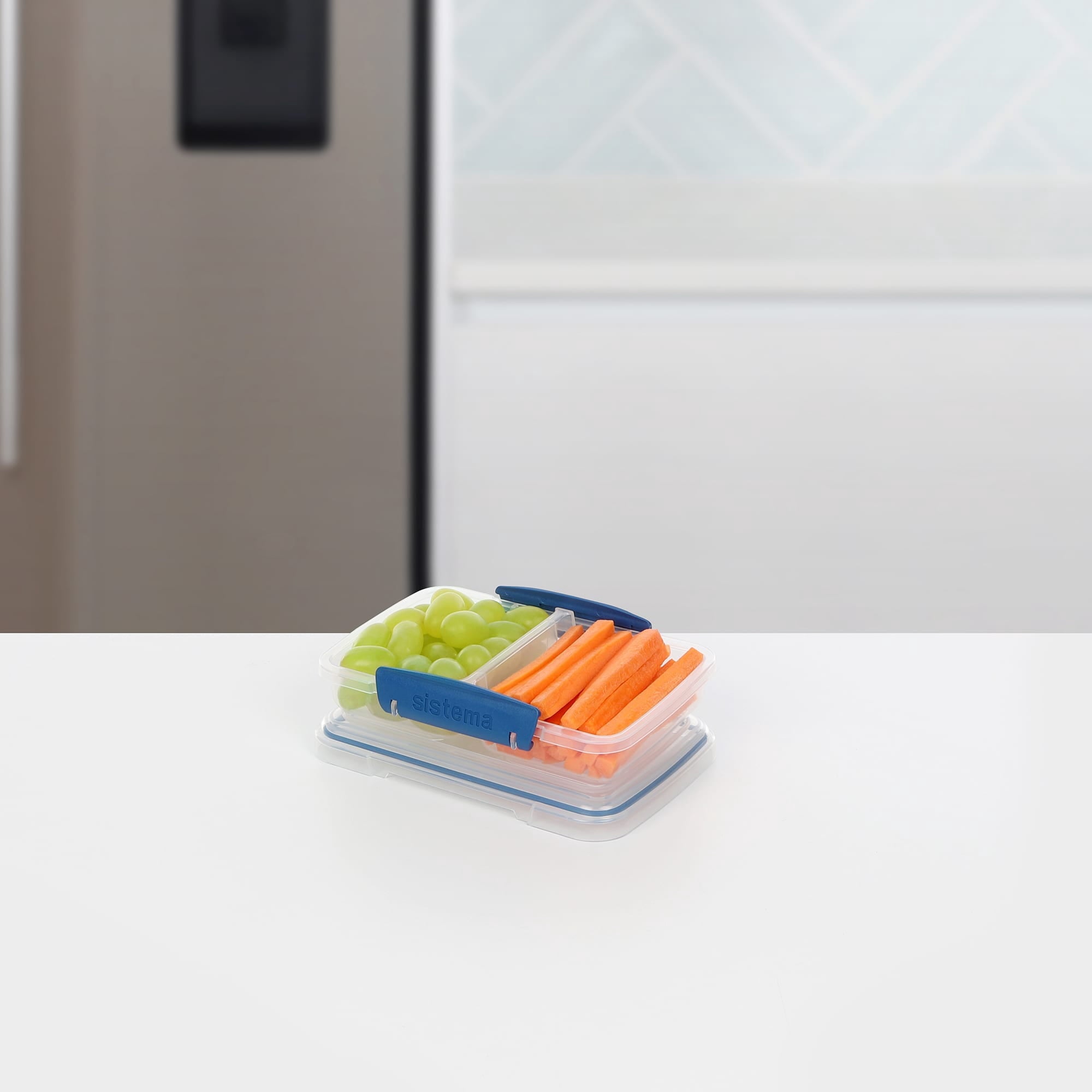 Sistema 1.4 Cup Small Split To Go Food Storage Container, Blue - Image 3