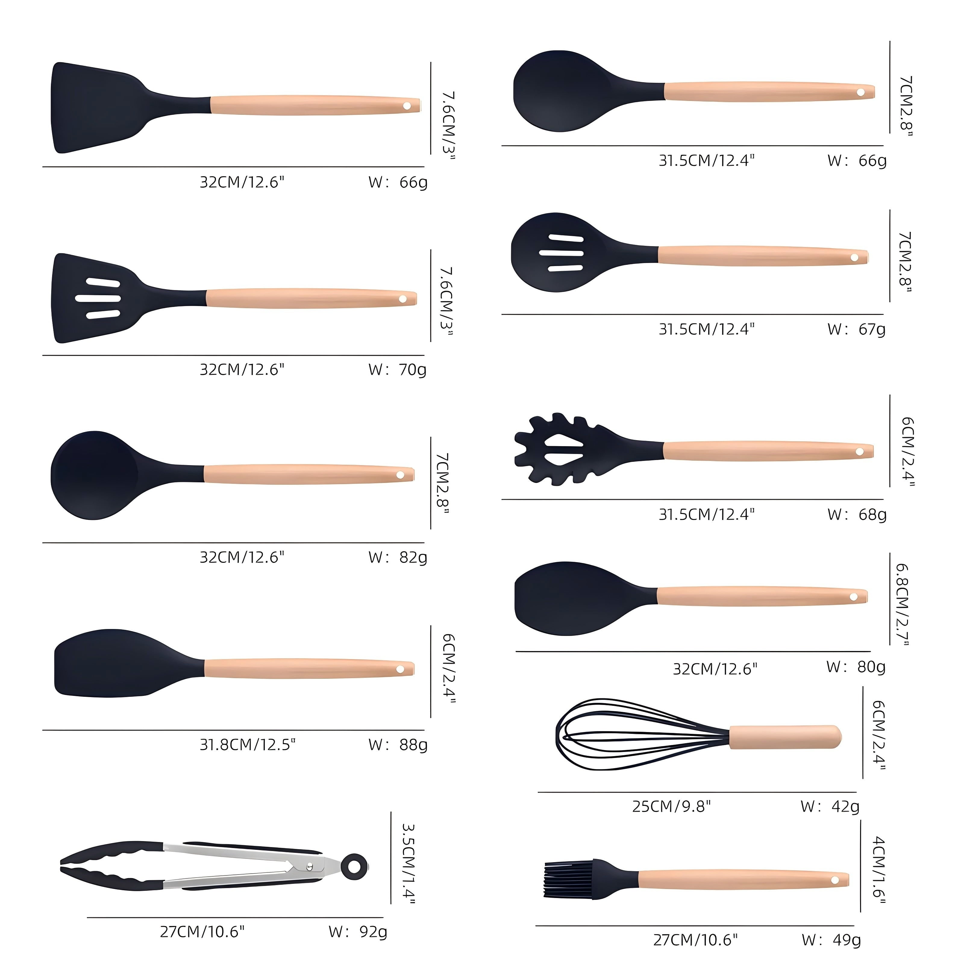 Kitchen Utensils Set- 19 Pcs Silicone Cooking Utensils Set for Nonstick Cookware-Silicone Spatulas Set, Kitchen Gadgets Tools, Pots and Pans - Image 6