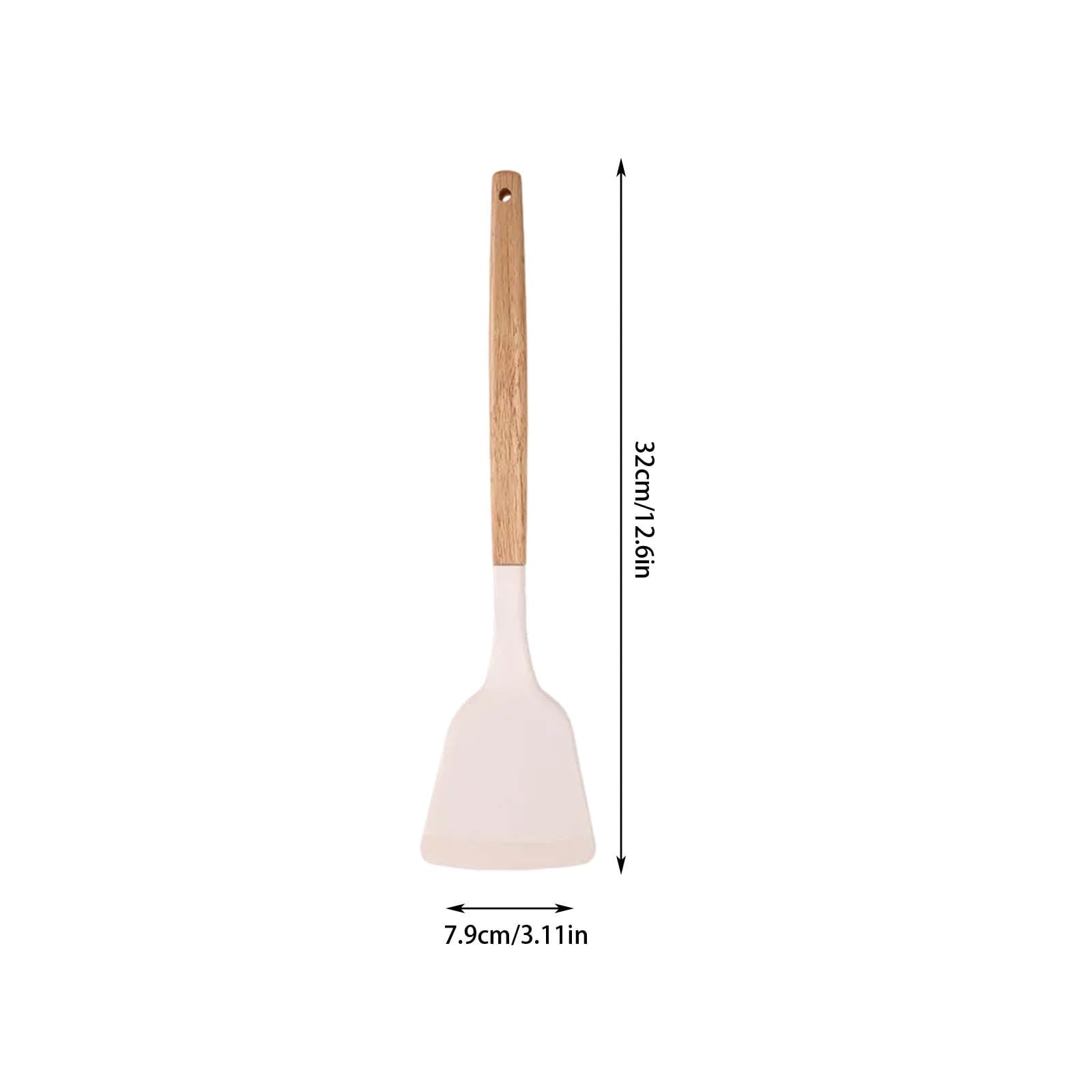 Silicone Spatula Spoon with Wooden Handle Non-Stick Heat Resistant Kitchen Utensil for Cooking Baking and Sauteing Essential Tool for Home C - Image 5