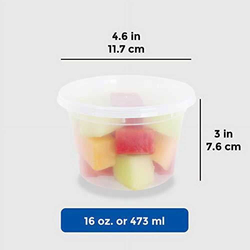 Containers Plastic Deli Containers with Lids, Slime, Soup, Meal Prep Containers | Free | Stackable | Leakproof | Micr... - Image 2