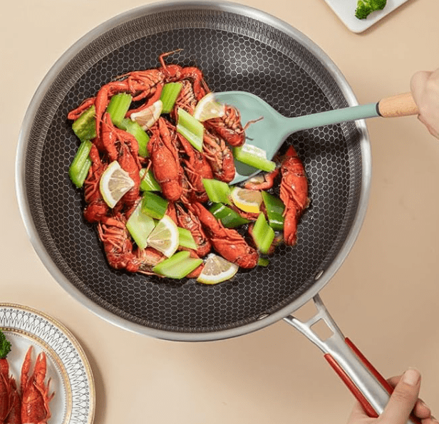 and Silicone Utensil Set, Large Turner, Large Slot Spoon, Kitchen Cooking Utensils with Handle and Silicone Head - Image 2