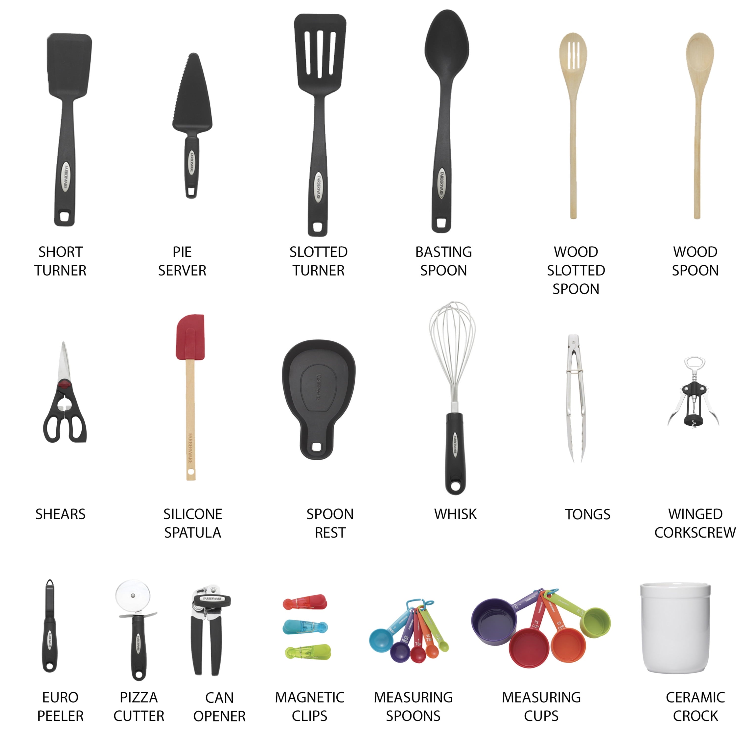 Farberware 28-Piece Kitchen Utensil & Gadget Set, Multicolor - Image 6