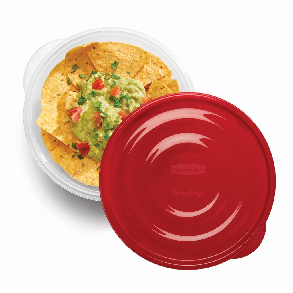 6.2-cup Round Food Storage Containers, Ruby Red, 3 pack - Image 3