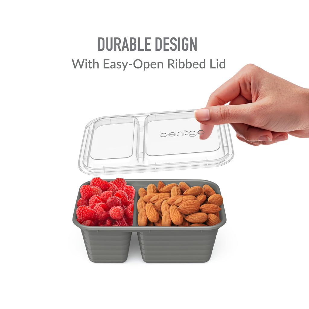 Bentgo Compartment Snack Containers Plastic 4.2 × 6.1 × 2.3 inches Silver - Image 5