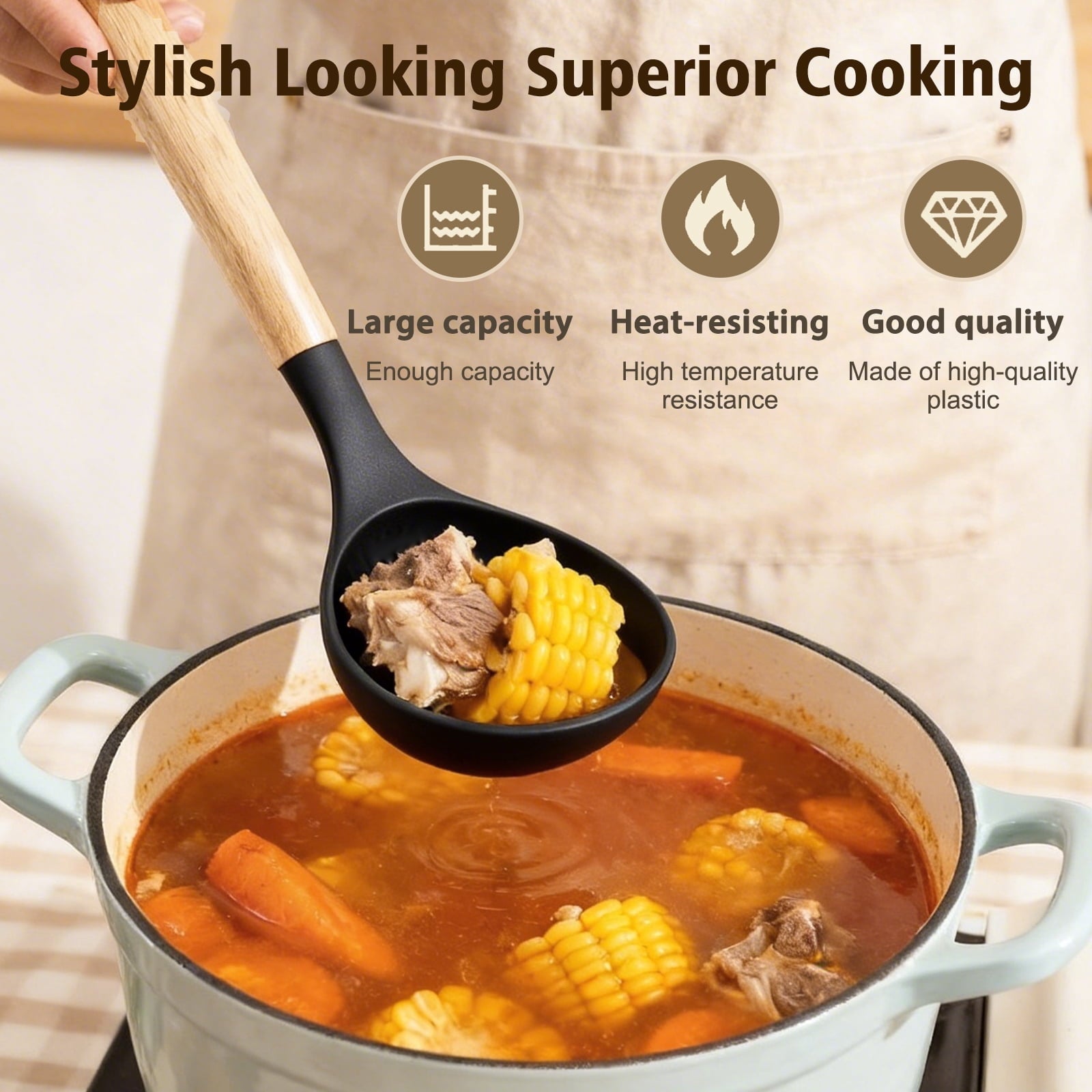 Silicone Cooking Utensils Set, Heat Resistant Kitchen Cooking Utensils Set, 12 PCS Handle Silicone Kitchen Gadgets Ut... - Image 4