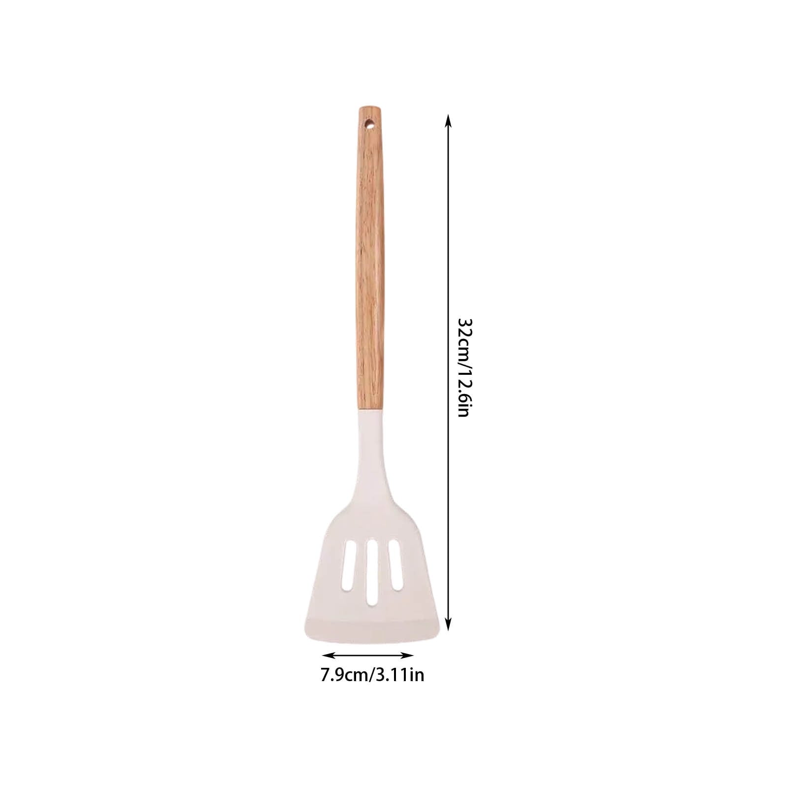 Silicone Spatula Spoon with Wooden Handle Non-Stick Heat Resistant Kitchen Utensil for Cooking Baking and Sauteing Essential Tool for Home C - Image 2