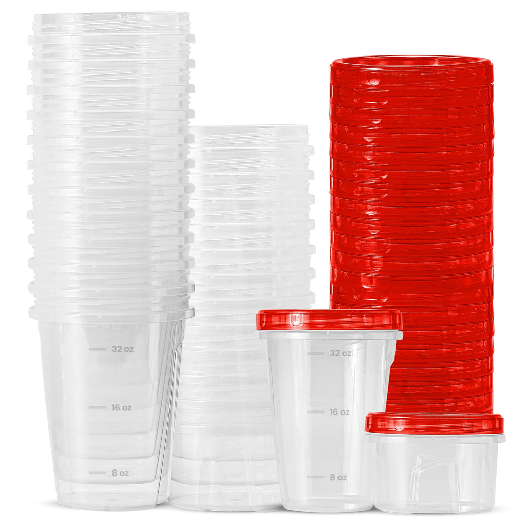 16 PCS Freezer Soup Containers with Lids-16 Plastic 16/32 OZ Deli Containers with Twist Top Lids-Food Storage Contain... - Image 2