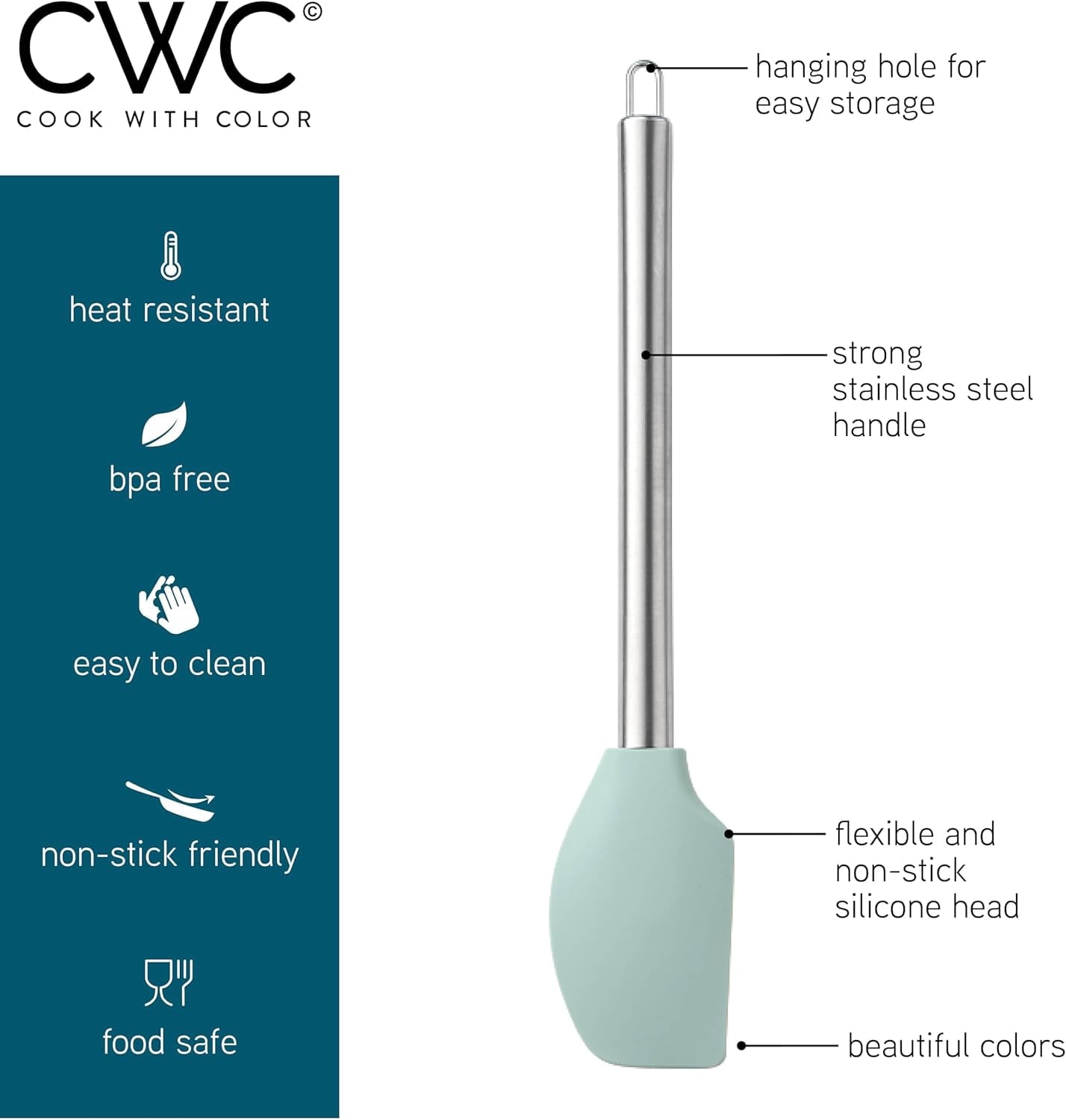 10-Pc ing Utensils Set Kitchen Gadgets & Essentials, Teal - Image 6